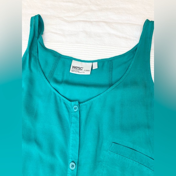 WEZC Green Beach Shirt Dress - Picture 2 of 12